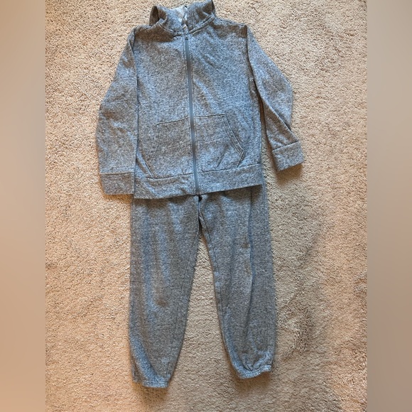 Old Navy Light Gray Fleece Hoodie and Sweat pants set. - Picture 1 of 10